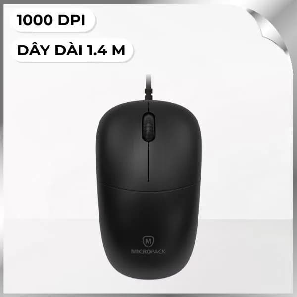 Chuột Có dây MicroPack M-105 - Đen - Ảnh 1