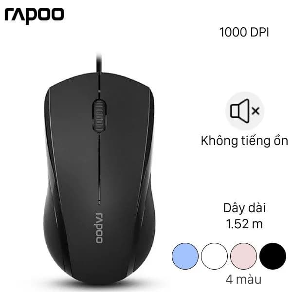 Chuột Có dây Silent Rapoo N1200 - Ảnh 20