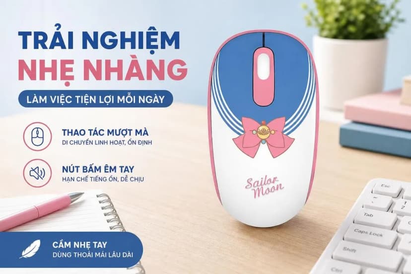 Chuột Không Dây Akko Smart 1 Sailor Moon - Giá rẻ nhất hôm nay - Ảnh 2