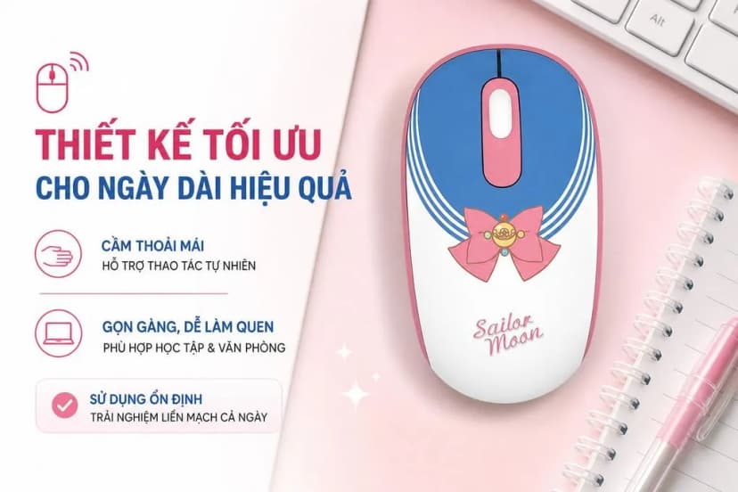 Chuột Không Dây Akko Smart 1 Sailor Moon - Giá rẻ nhất hôm nay - Ảnh 4