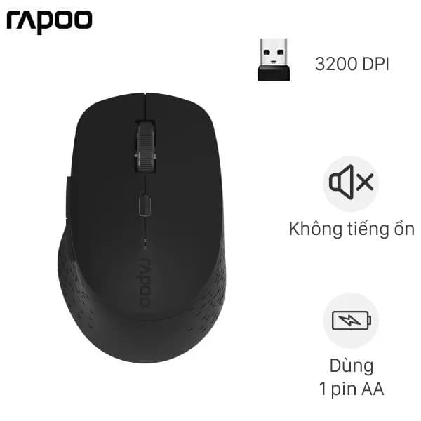 Chuột Không dây Silent Rapoo M310 Đen - Ảnh 12