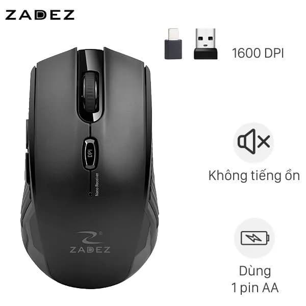 Chuột Không dây Silent Zadez M338 - Giá rẻ nhất hôm nay - Ảnh 1