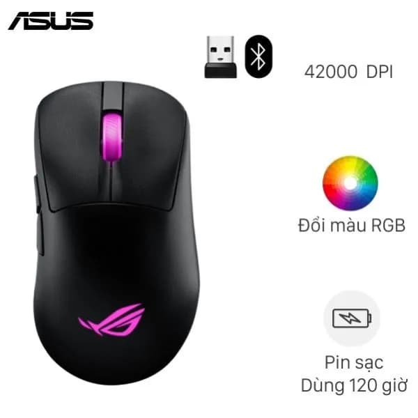 Chuột sạc Bluetooth Gaming Asus ROG KERIS II ORIGIN P722 - Ảnh 29