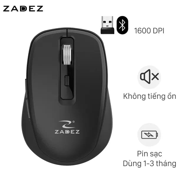 Chuột sạc Bluetooth Silent Zadez M382B - Ảnh 21