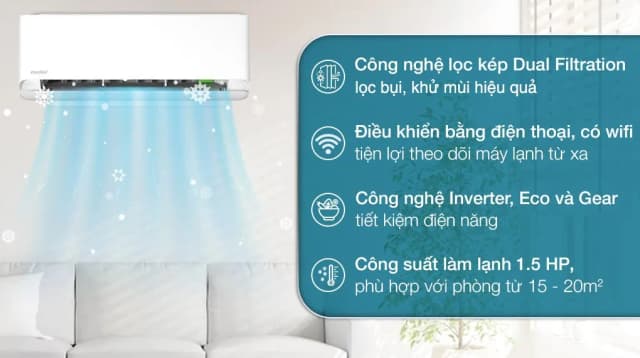 So sánh giá Máy lạnh Comfee Inverter 1.5 HP CFS-13VCB1 rẻ nhất? - Ảnh 6