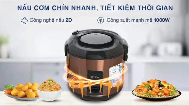 So sánh giá Nồi cơm nắp gài Crystal 3 lít NCG3001 rẻ nhất? - Ảnh 9