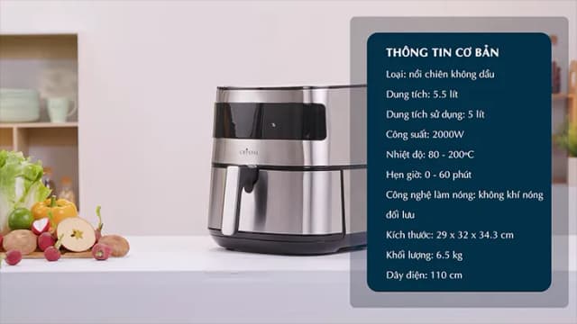 So sánh giá Nồi chiên không dầu Crystal 5.5 lít BF525 rẻ nhất? - Ảnh 8