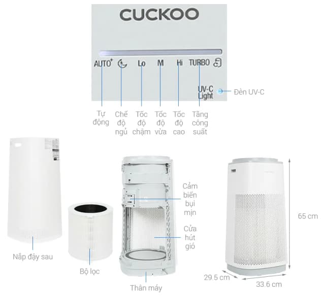 So sánh giá Máy lọc không khí Cuckoo CAC-K1910FW 60W rẻ nhất? - Ảnh 10