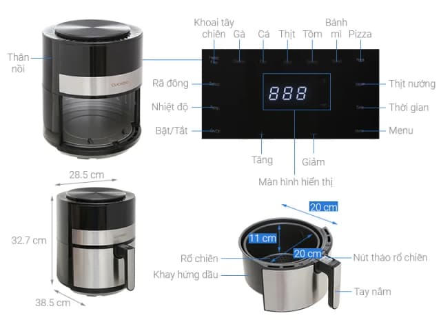 So sánh giá Nồi chiên không dầu Cuckoo 4.7 lít CAF-F0410T rẻ nhất? - Ảnh 6