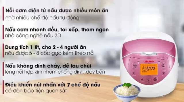 So sánh giá Nồi cơm điện tử Cuckoo 1 lít CR- 0631F rẻ nhất? - Ảnh 14
