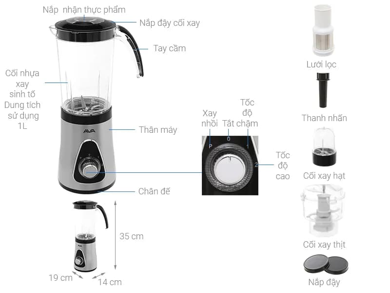 So sánh giá Máy xay sinh tố đa năng AVA BL329 - Tìm sản phẩm giá rẻ nhất - Ảnh 6