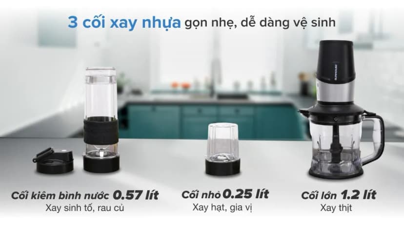 Máy xay sinh tố đa năng Sunhouse SHD5340 đen - Giá rẻ nhất hôm nay - Ảnh 5