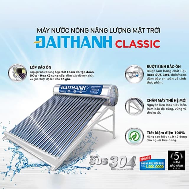So sánh giá Máy nước nóng năng lượng mặt trời Đại Thành 130 lít Classic 58-12 rẻ nhất? - Ảnh 16