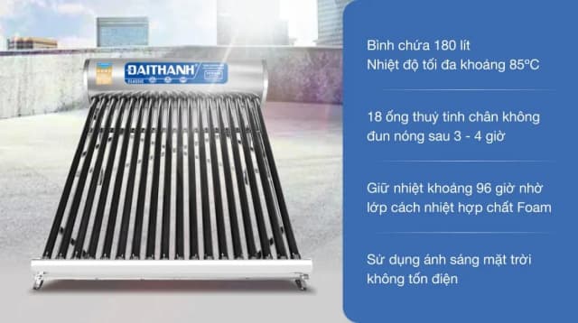 So sánh giá Máy nước nóng năng lượng mặt trời Đại Thành 180 lít Classic 58-18 rẻ nhất? - Ảnh 4