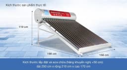 Máy nước nóng năng lượng mặt trời Đại Thành 180 lít Vigo 58-18 - Giá rẻ nhất hôm nay - Ảnh 3