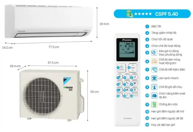So sánh giá Máy lạnh Daikin Inverter 1.5 HP ATKB35ZVMV rẻ nhất? - Ảnh 6