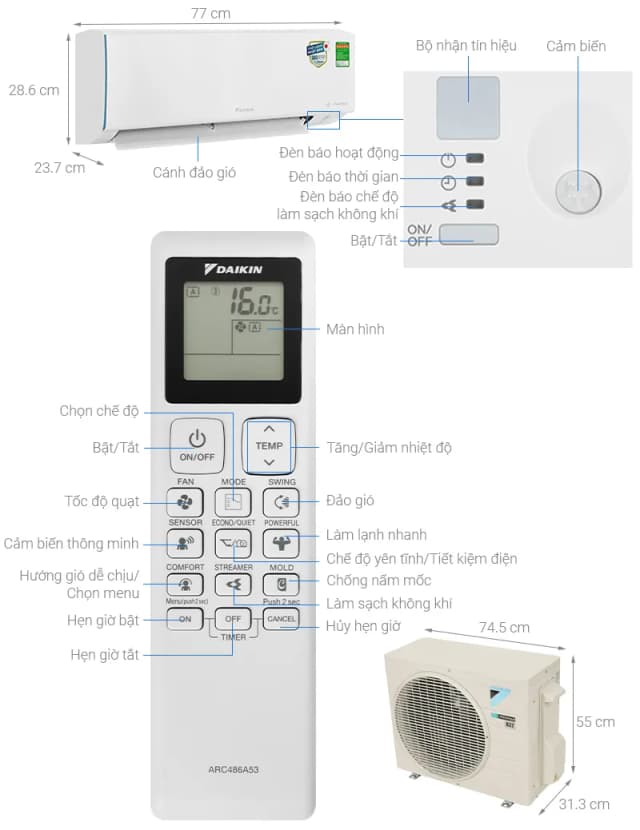 So sánh giá Máy lạnh 2 chiều Daikin Inverter 1 HP ATHF25XVMV rẻ nhất? - Ảnh 5