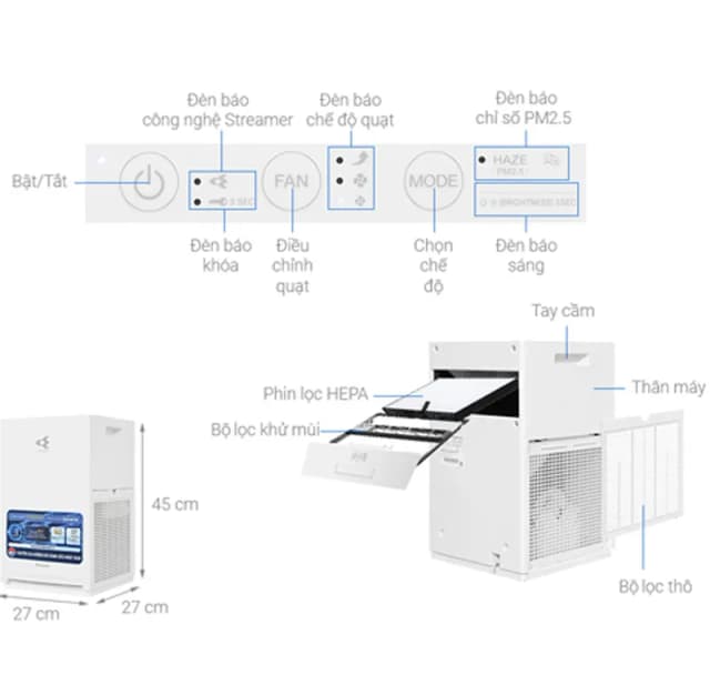 So sánh giá Máy lọc không khí Daikin MC30YVM7 25W rẻ nhất? - Ảnh 6