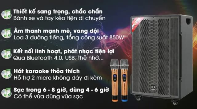 So sánh giá Loa kéo karaoke Dalton TS-18G850X 850W rẻ nhất? - Ảnh 8