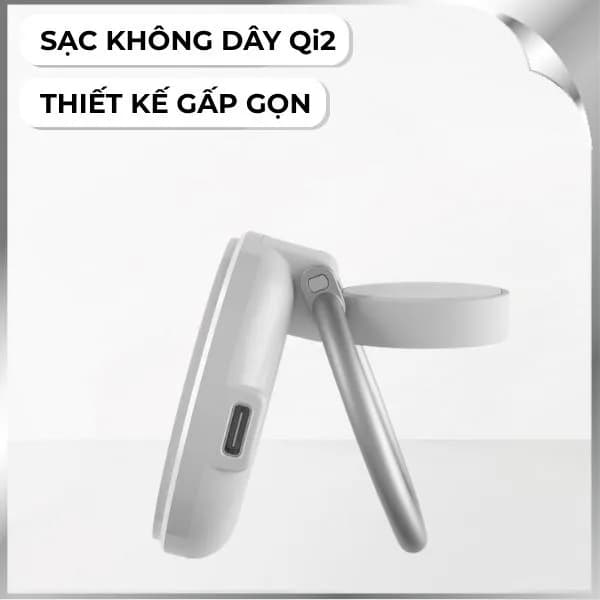 Đế sạc nhanh không dây 2 in 1 Qi2 15W Hyperjuice HJ3310WHGL - Giá rẻ nhất hôm nay - Ảnh 1