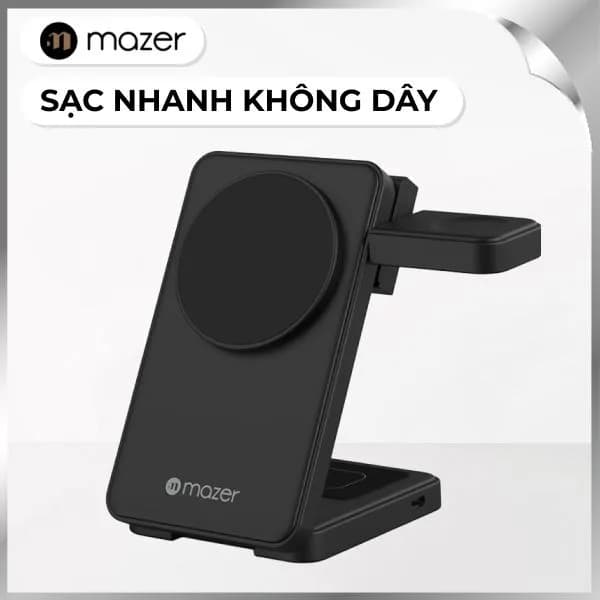 Đế sạc nhanh không dây 23W Mazer M-MagFold13S-BK - Ảnh 16