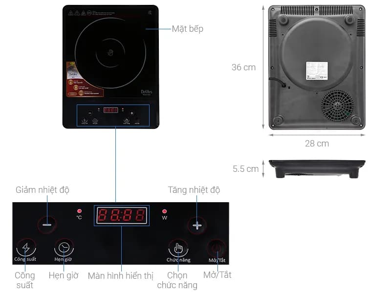 So sánh giá Bếp hồng ngoại đơn Delites 853 2000W - Tìm sản phẩm giá rẻ nhất - Ảnh 8