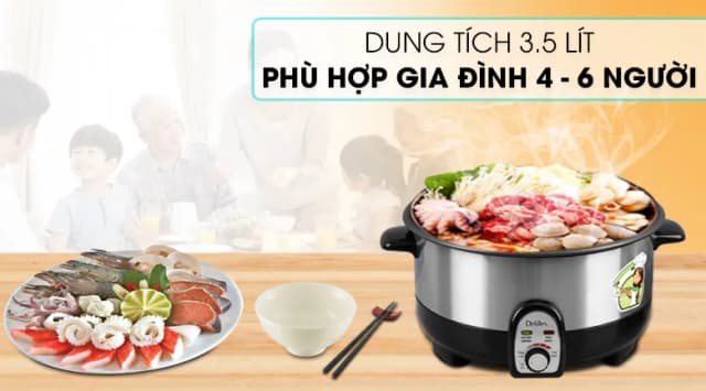 So sánh giá Nồi lẩu điện Delites CBR35-80 3.5 lít rẻ nhất? - Ảnh 7