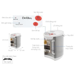 Bình thủy điện Delites EKA-5.0F 3.2 lít - Giá rẻ nhất hôm nay - Ảnh 13