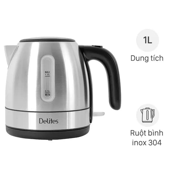 So sánh giá Bình đun siêu tốc Delites 1.8 lít ST18G02 rẻ nhất? - Ảnh 6