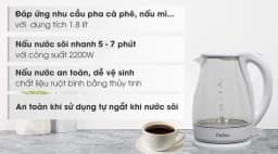So sánh giá Bình đun siêu tốc Delites 1.8 lít ST18G02 - Tìm sản phẩm giá rẻ nhất - Ảnh 8