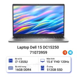Laptop Dell 15 DC15250 - 71092480 (i7 1355U, 16GB, 512GB, Full HD 120Hz, OfficeHS24+365B, Win11) - Giá rẻ nhất hôm nay - Ảnh 15