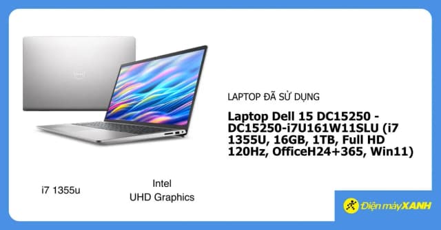 Top 1 so sánh giá Laptop Dell 15 DC15250 - CPH991 (i7 1355U, 16GB, 1TB, Full HD 120Hz, OfficeHS24+365, Win11) - Tìm sản phẩm giá rẻ nhất - Ảnh 16