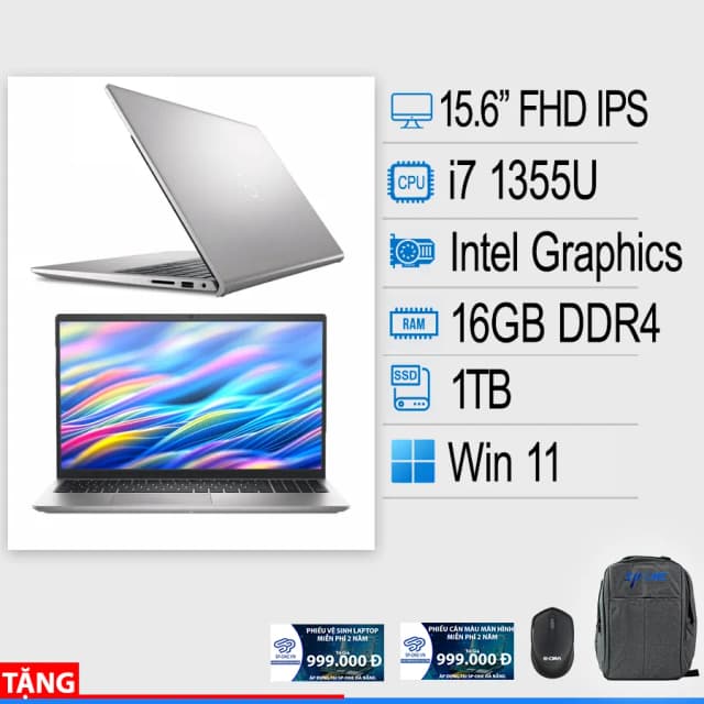 Top 1 so sánh giá Laptop Dell 15 DC15250 - CPH991 (i7 1355U, 16GB, 1TB, Full HD 120Hz, OfficeHS24+365, Win11) - Tìm sản phẩm giá rẻ nhất - Ảnh 7