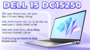 Laptop Dell 15 DC15250 - DC15250-i7U161W11SLU (i7 1355U, 16GB, 1TB, Full HD 120Hz, OfficeH24+365, Win11) - 18