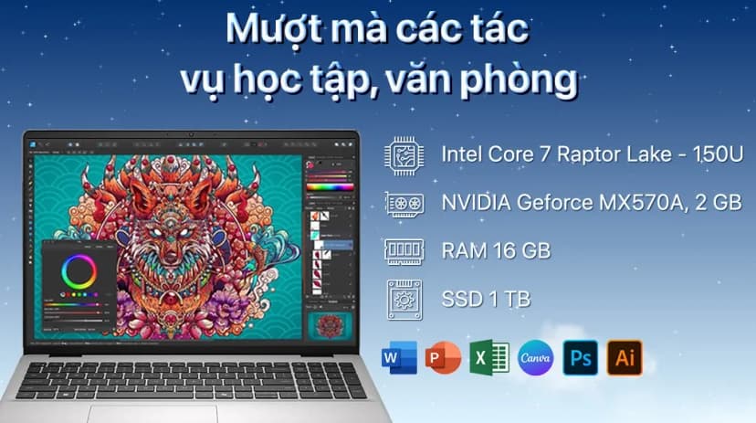 Laptop Dell 16 DC16251 - DC6C7557W1 (Core 7 150U, 16GB, 1TB, Full HD+, OfficeH24+365, Win11) - Giá rẻ nhất hôm nay - Ảnh 3