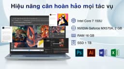 Laptop Dell Inspiron 14 5440 - 71059084 (Core 7 150U, 16GB, 1TB, MX570A 2GB, 2.2K, OfficeH24+365B, Win11) - Giá rẻ nhất hôm nay - Ảnh 3