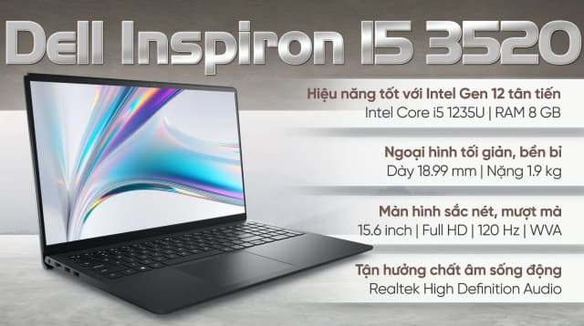 So sánh giá Laptop Dell Inspiron 15 3520 - N3520-i5U085W11SLU (i5 1235U, 8GB, 512GB, Full HD 120Hz, OfficeH24+365, Win11) rẻ nhất? - Ảnh 19