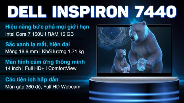 So sánh giá Laptop Dell Inspiron 7440 - N7440-C7U161W11IBU (Core 7 150U, 16GB, 1TB, Full HD+, Cảm ứng, OfficeHS, Win11) rẻ nhất? - Ảnh 8