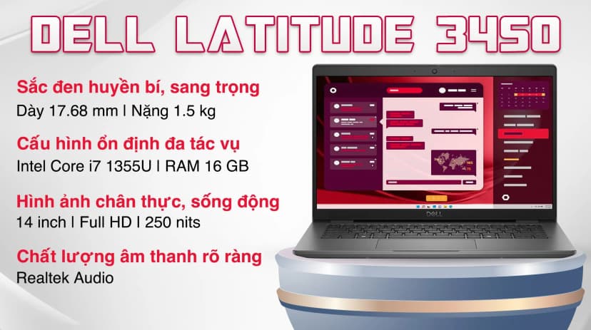 Laptop Dell Latitude 3450 - 71058806 (i7 1355U, 16GB, 512GB, Full HD, Win11) - Giá rẻ nhất hôm nay - Ảnh 7