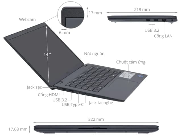 So sánh giá Laptop Dell Latitude 3450 - 71058806 (i7 1355U, 16GB, 512GB, Full HD, Win11) rẻ nhất? - Ảnh 10