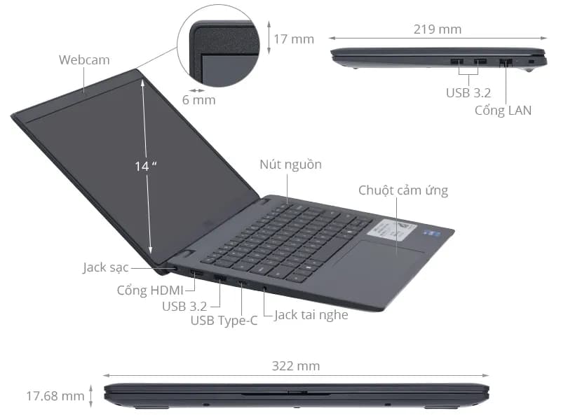 Laptop Dell Latitude 3450 - 71058806 (i7 1355U, 16GB, 512GB, Full HD, Win11) - Giá rẻ nhất hôm nay - Ảnh 10