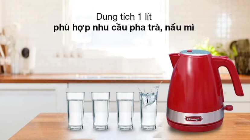 Bình đun siêu tốc Delonghi 1 lít KBLA2000.R - Giá rẻ nhất hôm nay - Ảnh 16