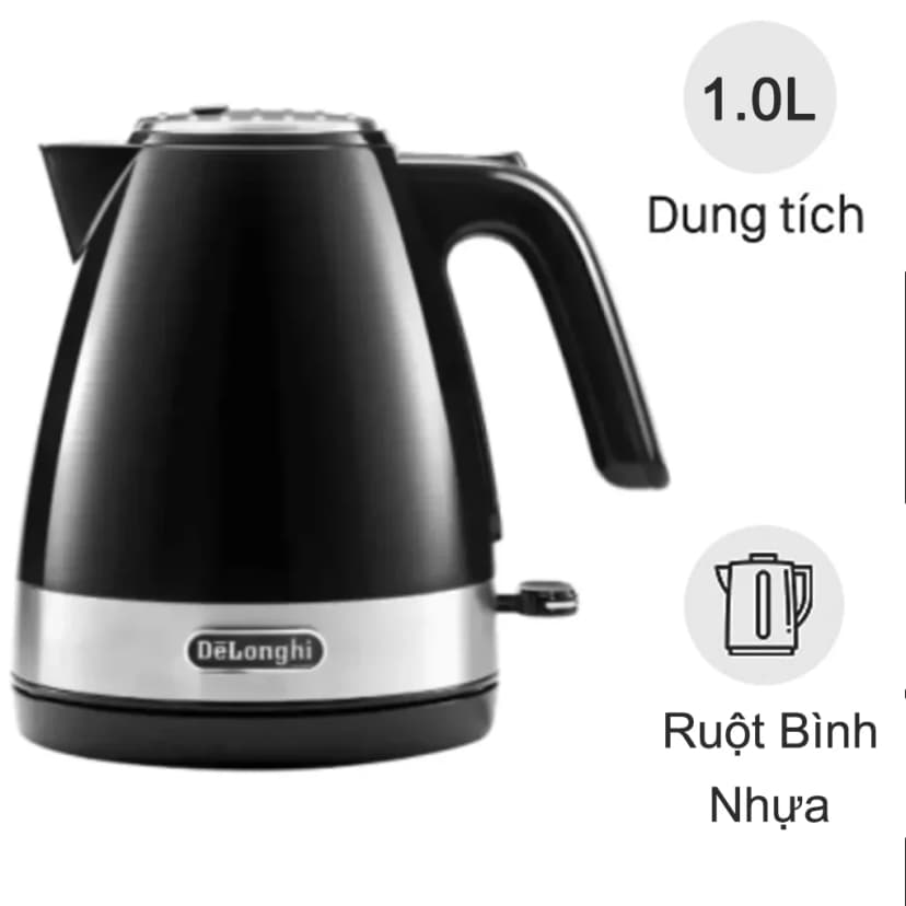 Bình đun siêu tốc Delonghi 1 lít KBLA2000.R - Giá rẻ nhất hôm nay - Ảnh 6