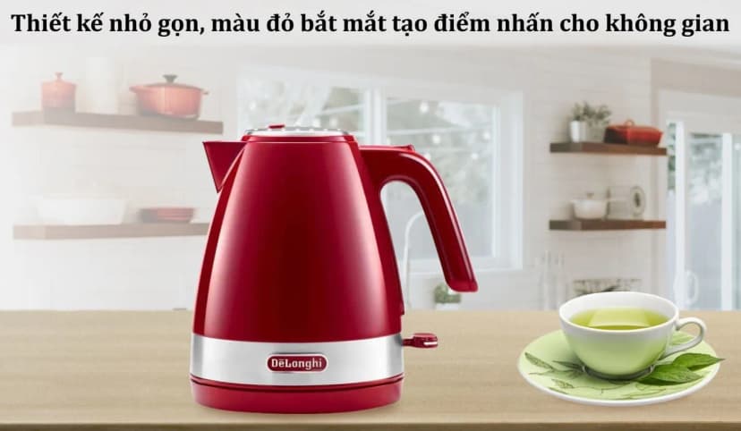 Bình đun siêu tốc Delonghi 1 lít KBLA2000.R - Giá rẻ nhất hôm nay - Ảnh 8