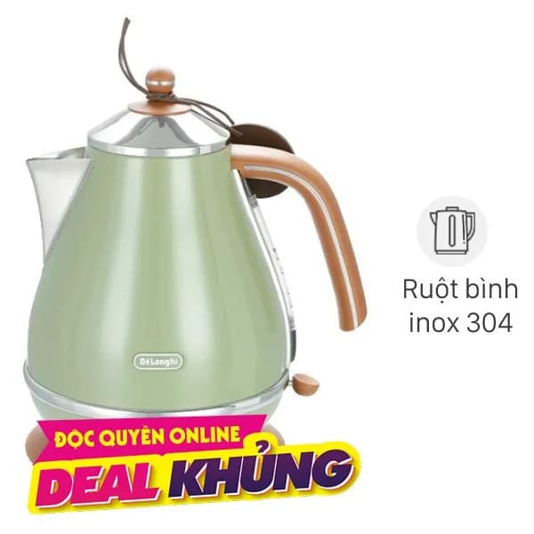 So sánh giá Bình đun siêu tốc Delonghi 1.7 lít KBOV2001.GR rẻ nhất? - Ảnh 3