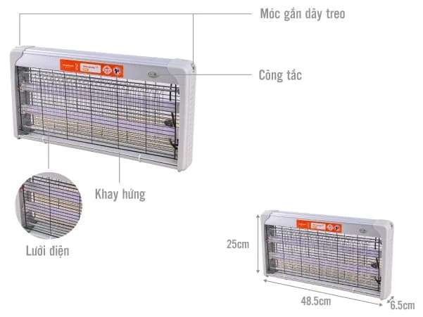 Đèn bắt muỗi Điện Quang ĐQ EML05L - Giá rẻ nhất hôm nay - Ảnh 11