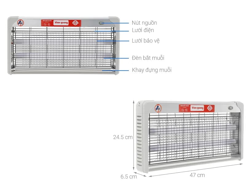 Đèn bắt muỗi Điện Quang ĐQ EML05L - Giá rẻ nhất hôm nay - Ảnh 8