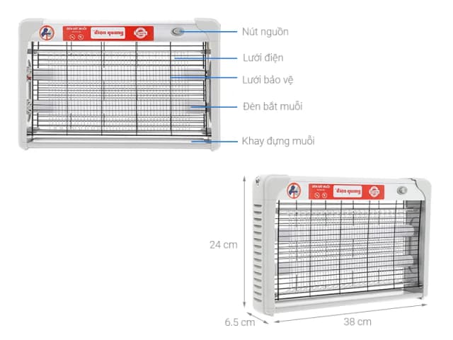 So sánh giá Đèn bắt muỗi Điện Quang ĐQ EML06L rẻ nhất? - Ảnh 3