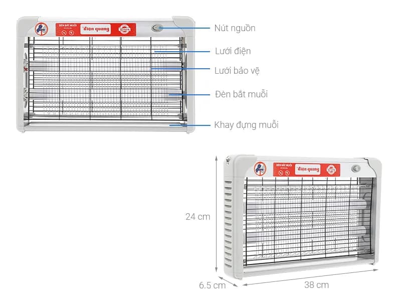 So sánh giá Đèn bắt muỗi Điện Quang ĐQ EML06L - Tìm sản phẩm giá rẻ nhất - Ảnh 3