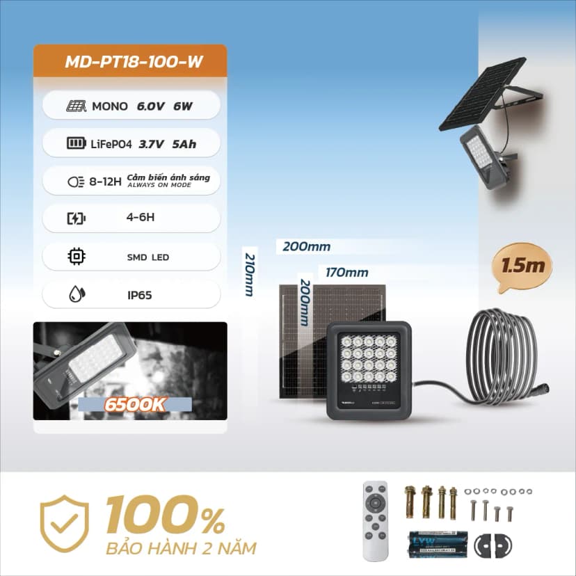 So sánh giá Đèn pha năng lượng mặt trời Modi MD-PT18-300-W - Tìm sản phẩm giá rẻ nhất - Ảnh 6